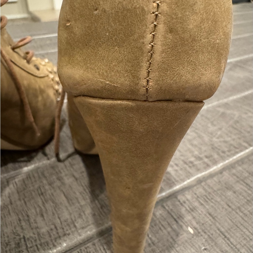 Charlotte Russe Tan Studded Ankle Boots - Picture 3 of 4